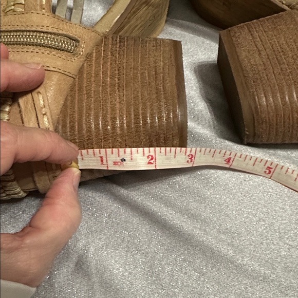 Naughty Monkey Leather Boho Chic Heels size 7.5 - Picture 5 of 7